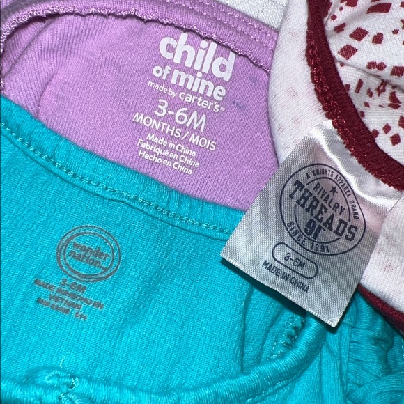 Three 3-6M Baby Shoes & Rompers Rivalry Threads Razorbacks Carters Wonder Nation - Picture 4 of 7